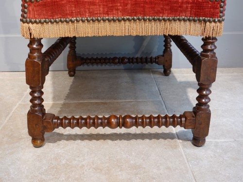 Antiquités - Pair of Louis XIII armchairs, called arm chairs - 17th century