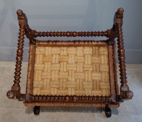 Antiquités - Paire de fauteuils Louis XIII, dite Chaises à bras - Époque XVIIe