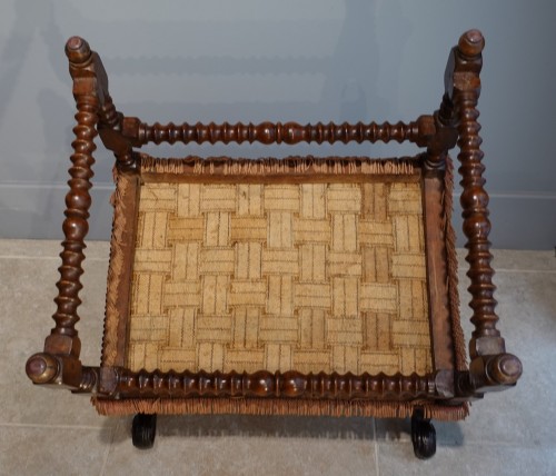 Antiquités - Pair of Louis XIII armchairs, called arm chairs - 17th century