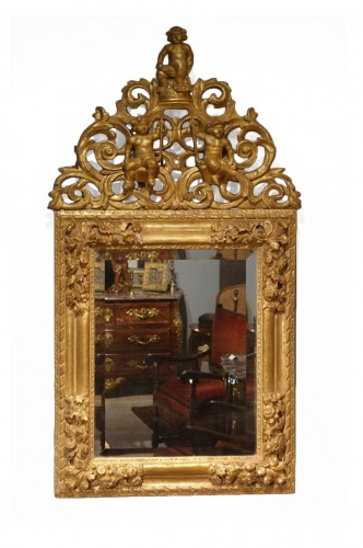 17th Century Gilded Wood Mirror