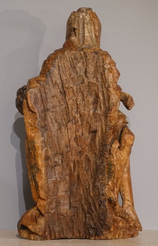 Grande Pietà ou Vierge de Pitié en tilleul sculpté Allemagne XVIe siècle - Gérardin et Cie