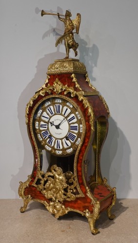 Small Louis XV cartel in tortoiseshell and gilded bronze Barat à Paris - Horology Style Louis XV