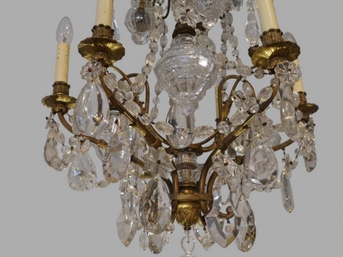 Late 19th century crystal and bronze chandelier - Lighting Style Napoléon III