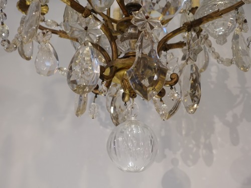 Late 19th century crystal and bronze chandelier - Napoléon III