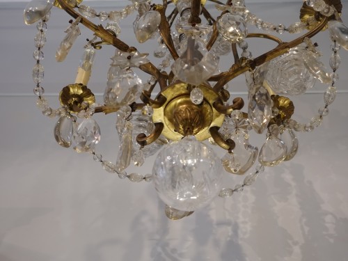 Napoléon III - Late 19th century crystal and bronze chandelier