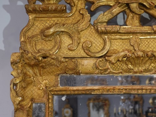 Miroir en bois doré d'époque Régence - Régence