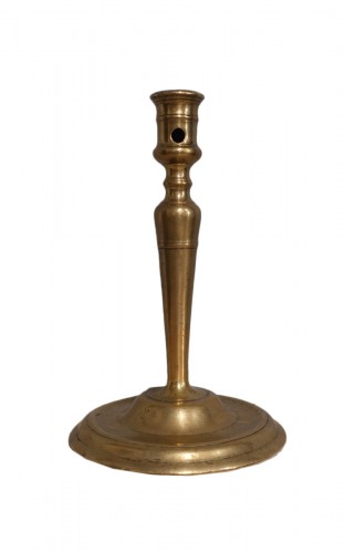 Large Renaissance candlestick in solid bronze, 16th century