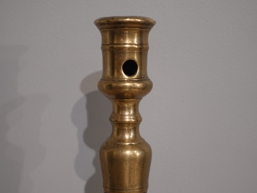 Large Renaissance candlestick in solid bronze, 16th century - Lighting Style Renaissance