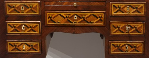 Antiquités - Dressing table Writing desk in marquetry stamped J.G Schlichtig - 18th century