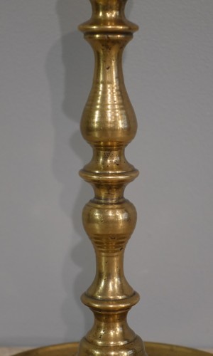 Lighting  - solid bronze Gothic candlestick ,late 15th century early 16th century