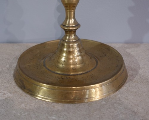 solid bronze Gothic candlestick ,late 15th century early 16th century - 