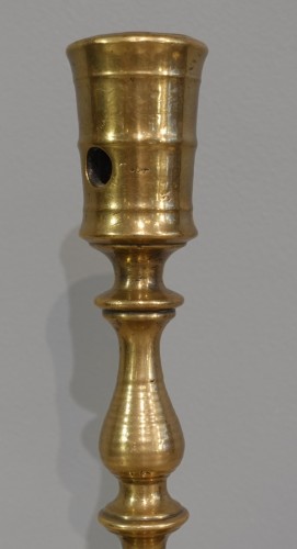 18th century - solid bronze Gothic candlestick ,late 15th century early 16th century