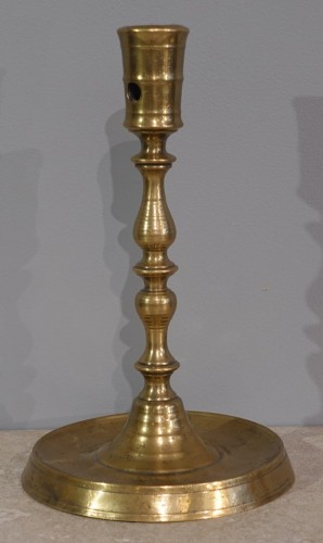 Middle age - solid bronze Gothic candlestick ,late 15th century early 16th century