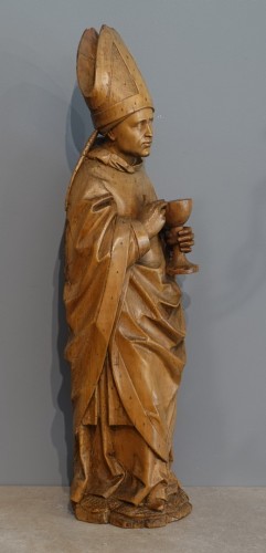 Statue représentant Saint Éloi en tilleul – Souabe début XVIe siècle - Sculpture Style Moyen Âge