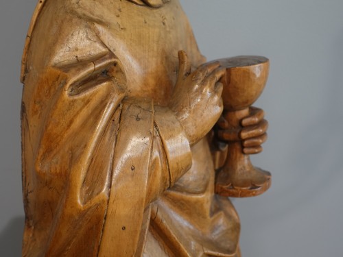 XVIe siècle et avant - Statue représentant Saint Éloi en tilleul – Souabe début XVIe siècle