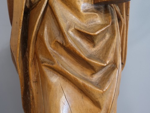 Moyen Âge - Statue représentant Saint Éloi en tilleul – Souabe début XVIe siècle