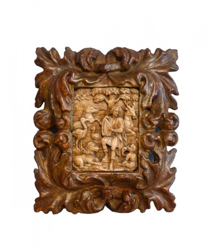 Bas-relief en albâtre '' Orphée charmant les animaux'' Malines XVIIe