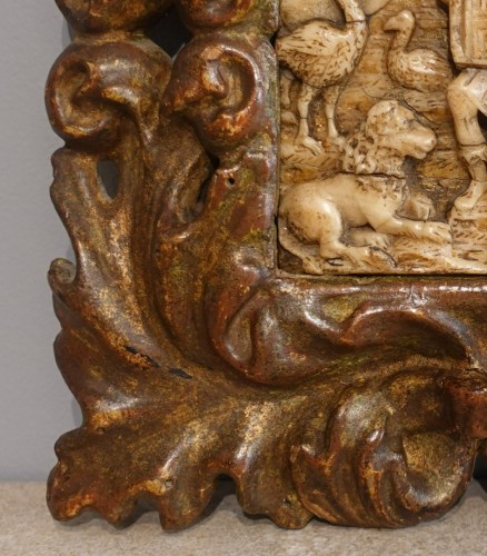 Bas-relief en albâtre '' Orphée charmant les animaux'' Malines XVIIe - Louis XIII