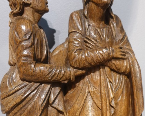 Saint Jean et Vierge de Calvaire en chêne – Flandres début XVIe - Renaissance