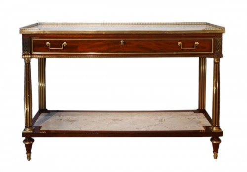 Louis XVI mahogany serving console attributed to Bernard Molitor