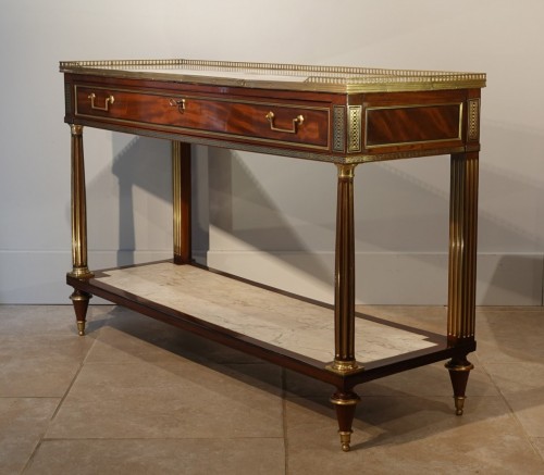 Louis XVI - Louis XVI mahogany serving console attributed to Bernard Molitor