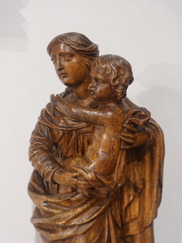 Vierge à l'Enfant en bois sculpté du XVIIIe siècle - Gérardin et Cie