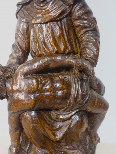 Pietà in walnut from the 17th century - Louis XIII