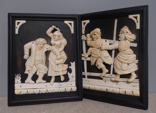 Ivory Humorous scenes– Germany 18th century - Curiosities Style Louis XV