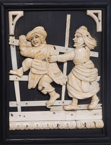 Ivory Humorous scenes– Germany 18th century - 