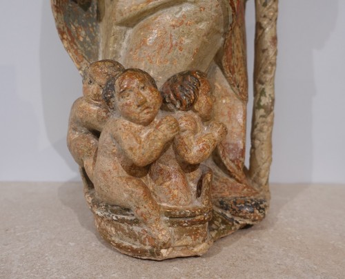 Renaissance - Saint Nicolas en pierre calcaire du XVIe siècle