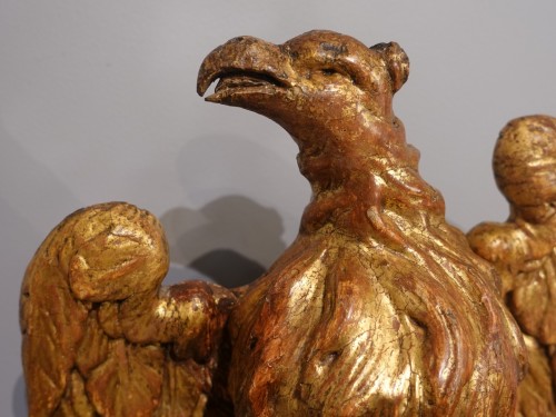 Gilded wooden sculpture representing an eagle – Italy 18th century - Sculpture Style Louis XV