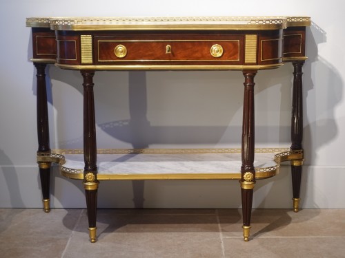 Console desserte Louis XVI en acajou - Mobilier Style Louis XVI