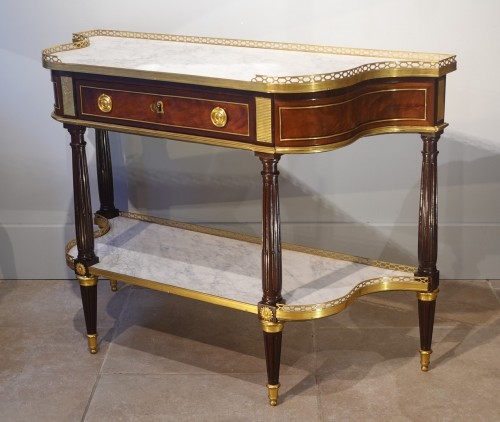 Mobilier Console - Console desserte Louis XVI en acajou