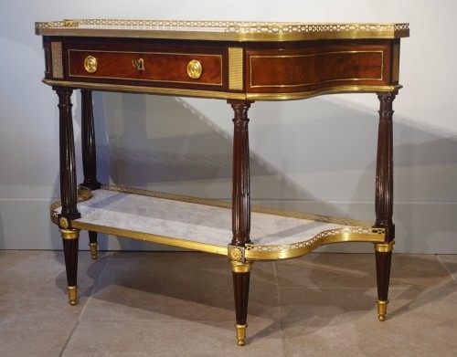 Console desserte Louis XVI en acajou - Gérardin et Cie