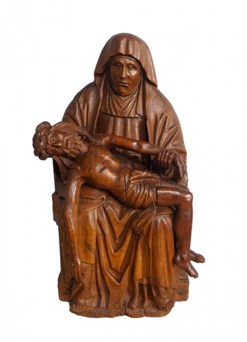 Pietà or Virgin of Mercy oak sculpture - circa 1520 - Netherlands