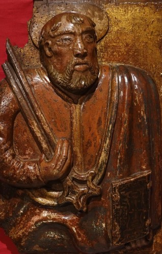 St Pierre et St Paul – Panneaux en bois sculpté en haut relief  XVIe siècle - Gérardin et Cie