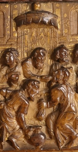 Alabaster bas-relief &#039;&#039;the Last Supper&#039;&#039;bMonogram IVH - Mechelen 17th century - 