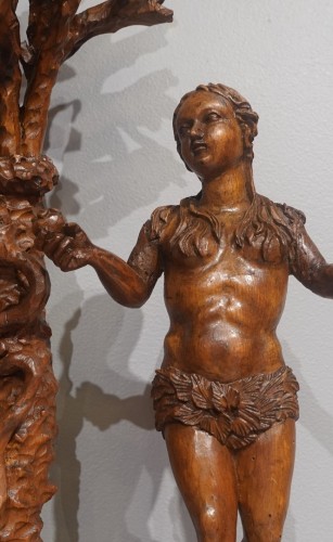 Sculpture Sculpture en Bois - Sculpture ''Adam et Ève'' XVIe siècle – Allemagne du Sud