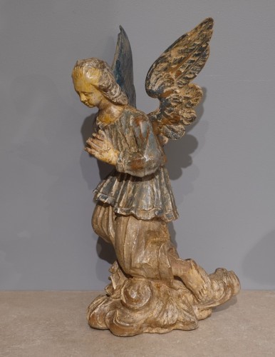 Pair of polychrome angels, Italy 18th century - 