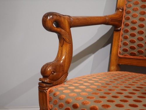 XIXe siècle - Paire de fauteuils Empire en acajou