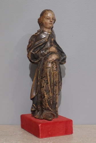 Vierge parturiente - Italie  XVIIe siècle - Sculpture Style Louis XIII