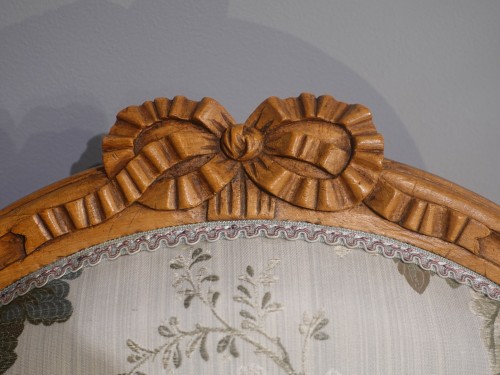 Suite of four Louis XVI armchairs stamped F. Lapierre in Lyon  - 