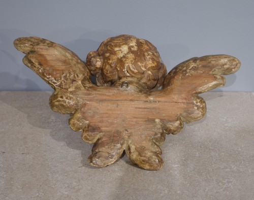Pair of Cherub Heads, Italian School, 18th Century - Louis XV