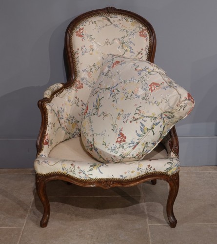 Sièges Fauteuil & Bergère - Large bergère Louis XV d'époque XVIIIe