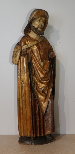 Sculpture représentant Saint Jacques XVe siècle - Sculpture Style Moyen Âge