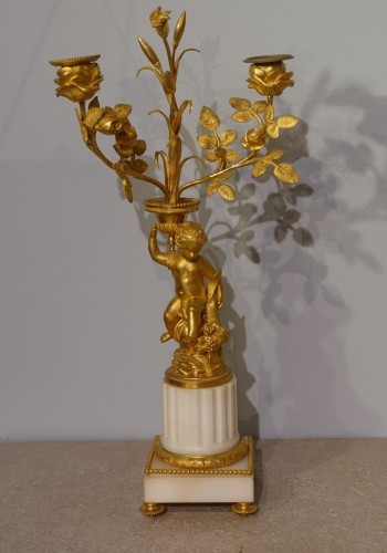 Antiquités - Louis XVI Mantelpiece with the Attributes of Music
