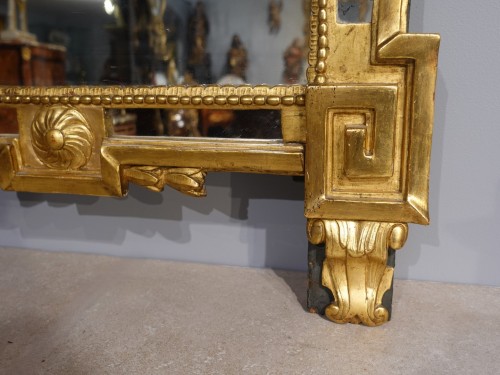 Miroir Louis XVI en bois doré d'époque XVIIIe - Louis XVI