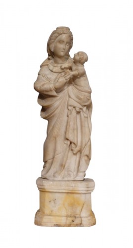 Alabaster Virgin Trapani 17th Century