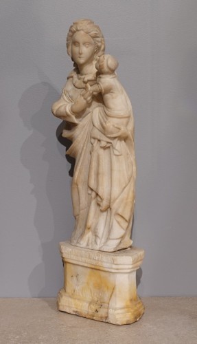 Sculpture  - Alabaster Virgin Trapani 17th Century
