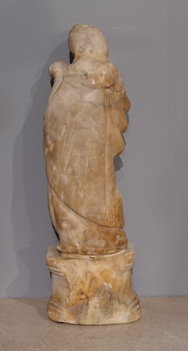Alabaster Virgin Trapani 17th Century - Louis XIII